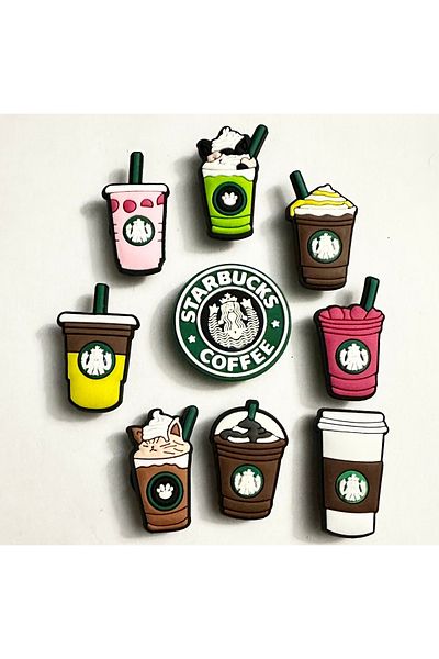 marimari 9Pcs Coffee Starbucs Set Slippers Ornaments Imported Product