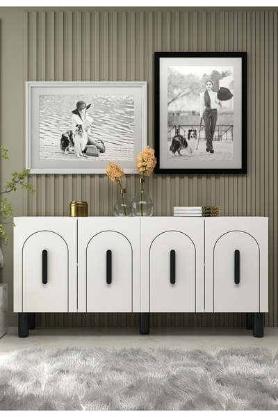 cantek dizayn YOSUNCT (KB150) BOHEM KONSOL BEYAZ-BEYAZ-SİYAH KULP