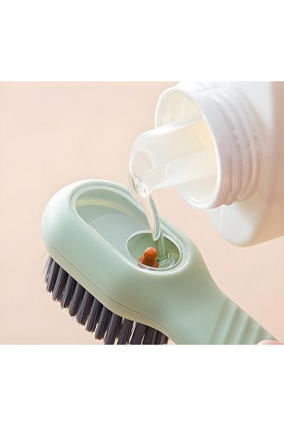 Gritille Practical Hand Cleaning Brush with Multi-Purpose Detergent Soap Container - Shoe Boot Cleaning Brush