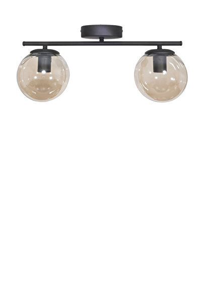 Fer Avize Nika Modern Siyah 2'li Avize Dekoratif Salon - Mutfak - Yatak Odası - Giyinme Odası