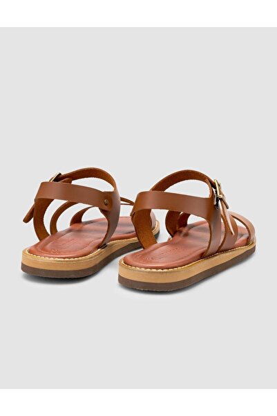 Cabani 100% Genuine Leather Tan Women's Sandals
