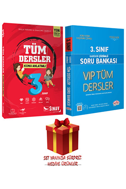 Sınav Yayınları 3. Sınıf Tüm Dersler Konu Anlatımlı+Karekod Çözümlü Soru Bank...