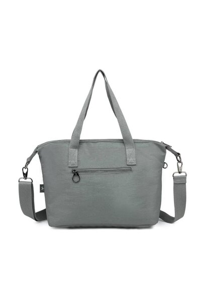 SMART BAGS حقيبة كتف نسائية من القماش المعدني النانوي BC 3127 - أخضر داكن معدني