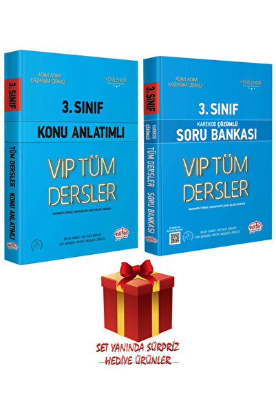 Editör Yayınevi 3. Sınıf VIP Tüm Dersler Konu Anlatımlı+Karekod Çözümlü Soru ...