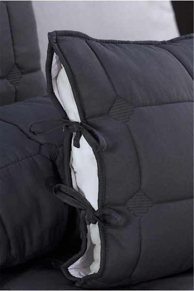 Çeyiz Diyarı Cratos Comfort Double Bedspread Anthracite
