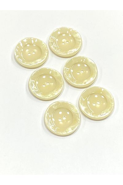 karantuhafiye Pearlescent Button / Italian Pearlescent Button /2912/ Cream / 3.4 cm
