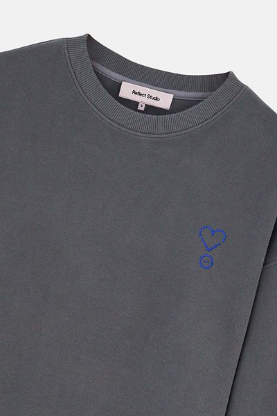 Reflect Studio Mvö Is Life Real? Supersoft Sweatshirt - Anthracite