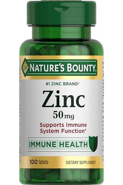 Nature's Bounty Zinc Chelated 50 mg, 100 Caplets
