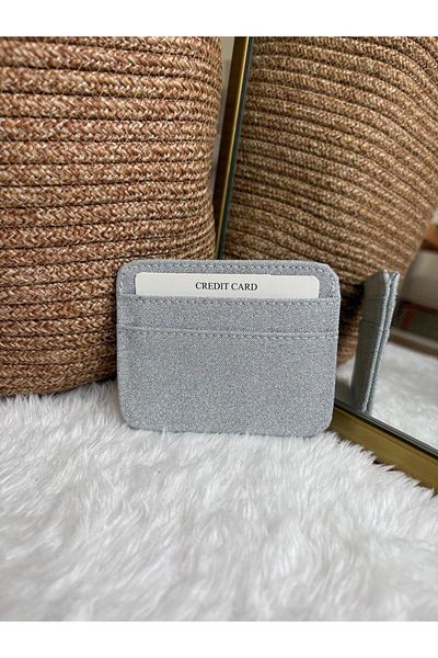 Z&M COLLECTION BAG SHOPPİNG Shiny Glitter Ultra Thin Women's Card Holder