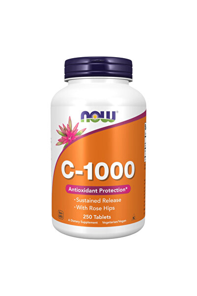 Now Foods Now Supplement C-1000 with Rose Hips, 250 Tablets