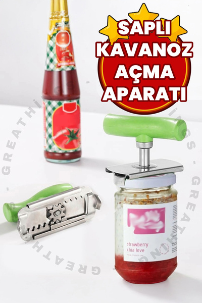 Greathings Easy to Open Metal Canned Jar Bottle Opener Jar Lid Opening Appara...