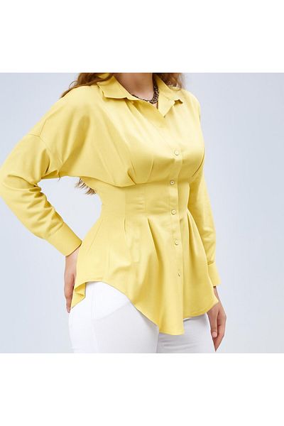 EMMAS CLOTHİNG Cămașă galbenă plisată pentru femei