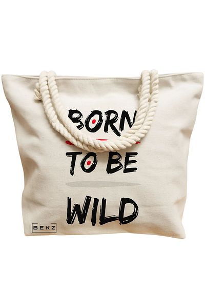 BEKZ Textile Bag With Zipper, Tote Bag, Model Books 51 38 X 34.5 Cm, ​​White, ®
