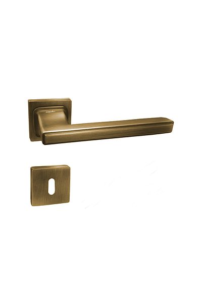 EYMEN YAPI Doğanlar Techno Square Badge Door Handle Olifka Antique Yellow Room