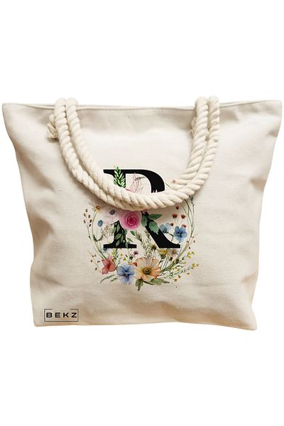 BEKZ Sacosa Textila Cu Fermoar, Geanta Tote, Model I May Be Wrong But I Doubt It 38 X 34.5 Cm, Alb, ®