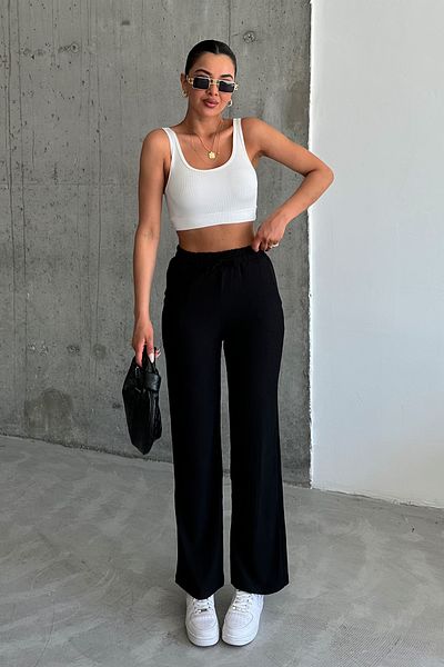 Trendseninle Women's Spanish Leg Comfortable Fit Trousers