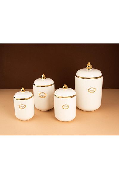 TOHFAT-AL MAIDAH Deluxe 4-Piece Lid Spice Storage Set