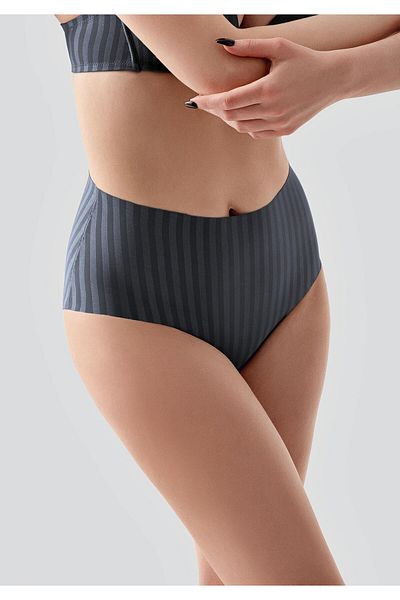 C&City Laser Cut High Waist Panties C19211 Anthracite