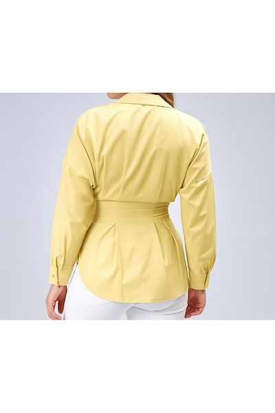 EMMAS CLOTHİNG Cămașă galbenă plisată pentru femei