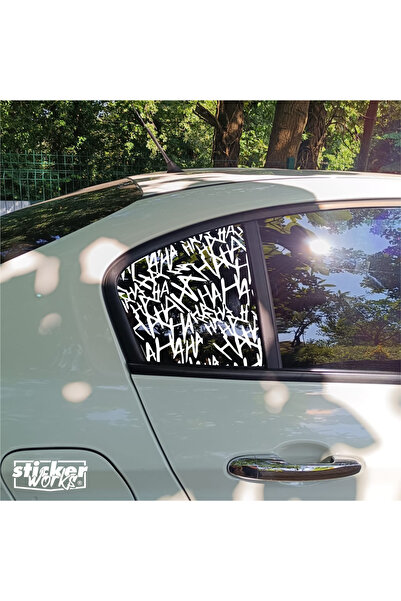 Sticker Works EGEA Kelebek Glass Hahaha Pattern - يمين يسار