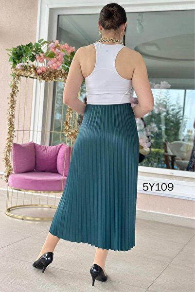 NiLi Плісирована спідниця з ефектом шкіри