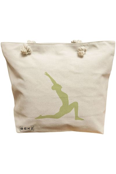 BEKZ Sacosa Textila Cu Fermoar, Geanta Tote, Model Reading Puppy 14 38 X 34.5 Cm, Alb, ®