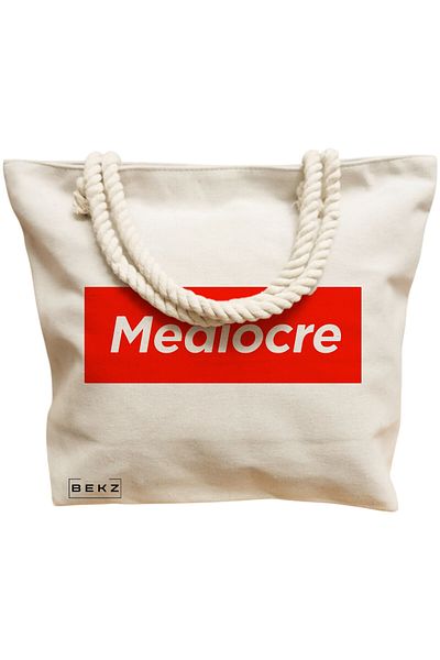 BEKZ Textile Bag With Zipper, Tote Bag, Model Read Books Be Kind Stay Weird 2 38 X 34.5 Cm, ​​White, Bek