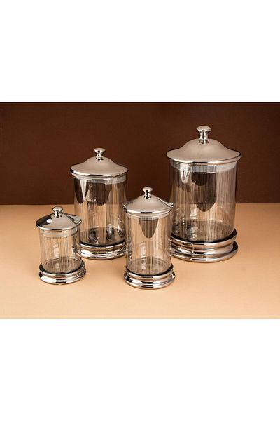 TOHFAT-AL MAIDAH Deluxe 4-Piece Lid Spice Storage Set