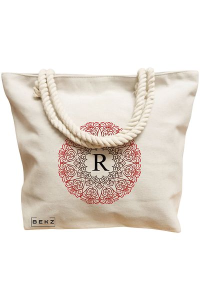 BEKZ Textile Bag With Zipper, Tote Bag, Model Books 21 38 X 34.5 Cm, ​​White, ®