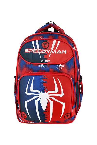 MUBO Superhero Elementary School Bag in Spider-Man Style - Pen Holder and Lunch Box Included