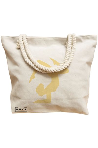 BEKZ Textile Bag With Zipper, Tote Bag, Reading Puppy Model 10 38 X 34.5 Cm, ​​White, ®