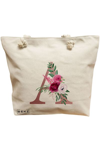 BEKZ Textile Bag With Zipper, Tote Bag, Model Books 17 38 X 34.5 Cm, ​​White, ®