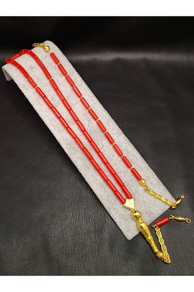 Han Ticarethane 33-Piece and 11-Piece Natural Coral Prayer Beads Set