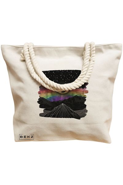 BEKZ Textile Bag With Zipper, Tote Bag, Play That Model 38 X 34.5 Cm, ​​White, ®