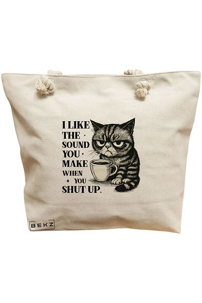 BEKZ Textile Bag With Zipper, Tote Bag, Model Labubu 29 38 X 34.5 Cm, ​​White, ®