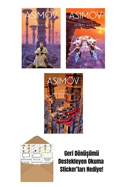 İthaki Yayınları Asimov Vakıf 3 Kitap Set + Okuma Sticker'ları