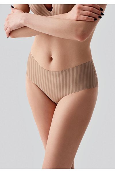 C&City Laser Cut Seamless Hipster Panties C19212 Cappucino