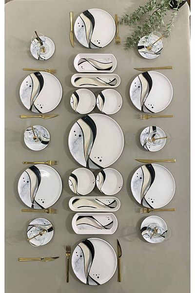 Borser Asorti 21 Piece Breakfast Set for 6 People