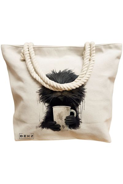 BEKZ Textile Bag With Zipper, Tote Bag, Dreamcatcher Model 38 X 34.5 Cm, ​​White, ®
