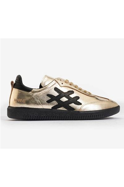 Afilli Women's Gold Yellow Gold Genuine Leather Thin Flat Sole Daily Casual Sneaker Walking Sports Shoes