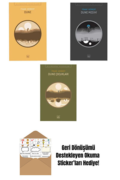 İthaki Yayınları Dune Dune Mesihi Dune Çocukları + Okuma Sticker'ları