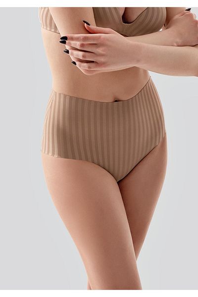 C&City Laser Cut High Waist Panties C19211 Cappucino