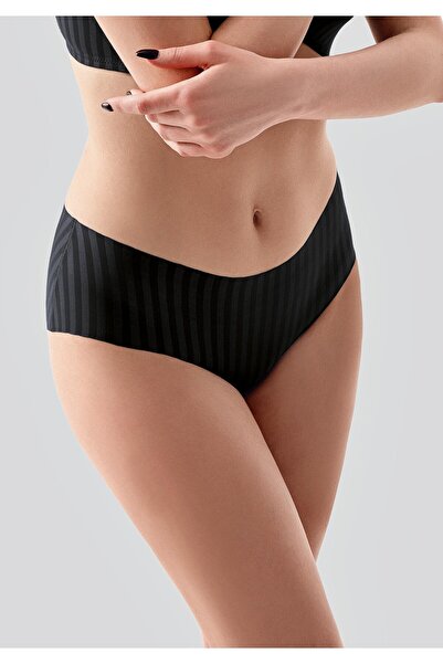 C&City Laser Cut Seamless Hipster Panties C19212 Black
