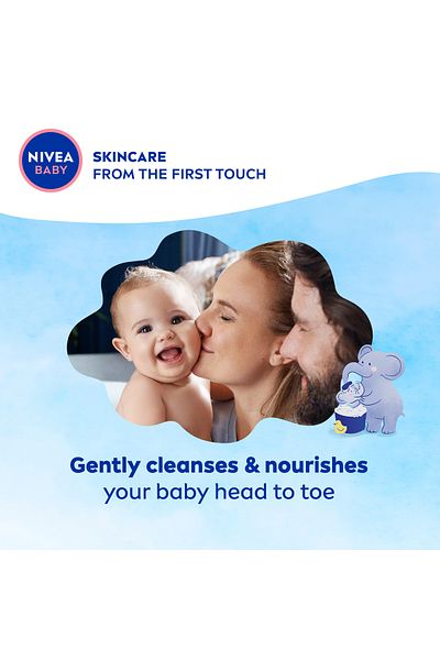 NIVEA Baby Head To Toe Shampoo & Bath, Calendula Extract, 200ml, Pack of 2