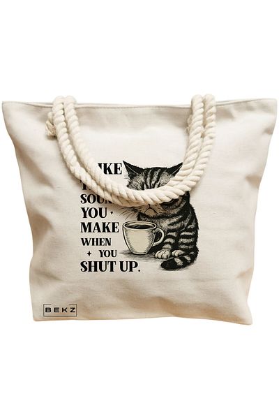 BEKZ Textile Bag With Zipper, Tote Bag, Model Labubu 29 38 X 34.5 Cm, ​​White, ®