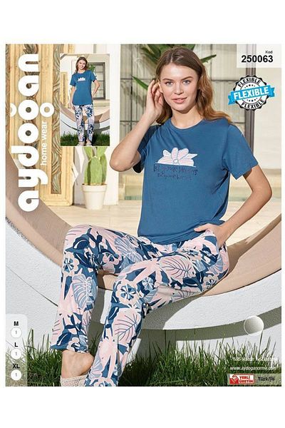 Aydoğan Squishy Elasticity: Women's Short Sleeve Sleepwear Set
