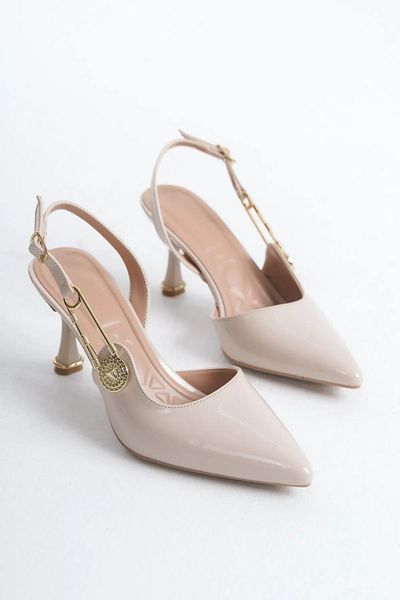 Papuçsepeti Shoe Basket Mç025 Women's Classic 8.5 cm Heeled Shoes