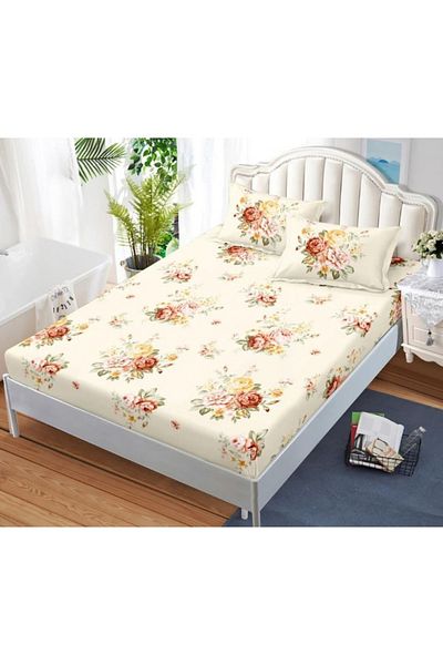OEM Bed cover with elastic and 2 pillowcases, finet fabric, 2-person bed, 180x200cm