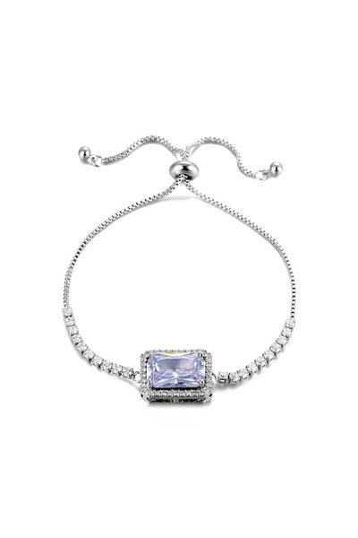 xUPING Brățară model Tennis cu cristal CZ, reglabilă, pietre de zirconiu, argint