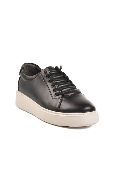 WALKWAY Black Genuine Leather Men's Casual Shoes A-55 m